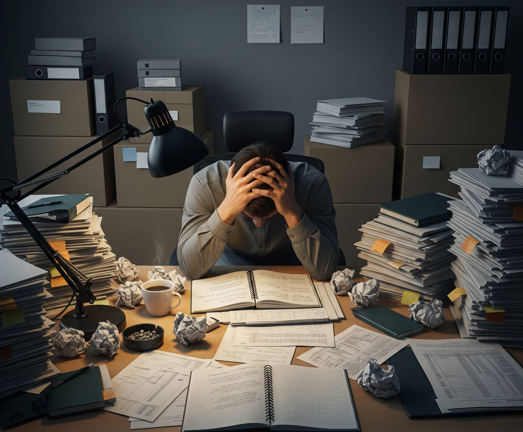 Representação de um controle desorganizado.